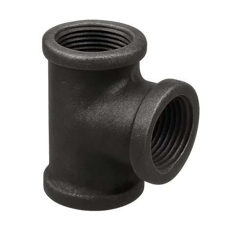 Тройник чугунный прямой оцинкованный Ду 15 1/2" ВР/ВР